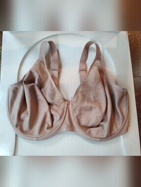 Elomi Tan Nude Mesh Underwire Bra Non-Padded 38I US / 38G UK  Style EL4301SAH